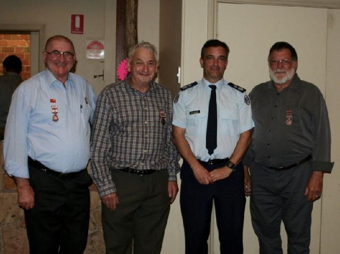 From Left to Right: Grange Captain Peter Adamson, National Medal Recipient Don Cameron, CFA Deputy Chief Officer Alen Slijepcevic and National Medal Recipient Paul Kenny.