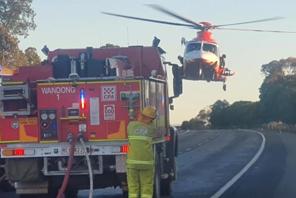 CFA and SES attend Hume Fwy truck collision