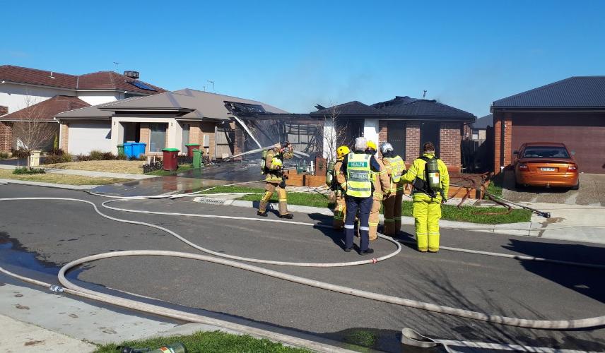Garage fire brought under control in Clyde
