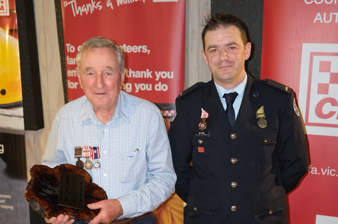 John 'Jack' Hedley and Tallarook Fire Brigade Captain Time Ward