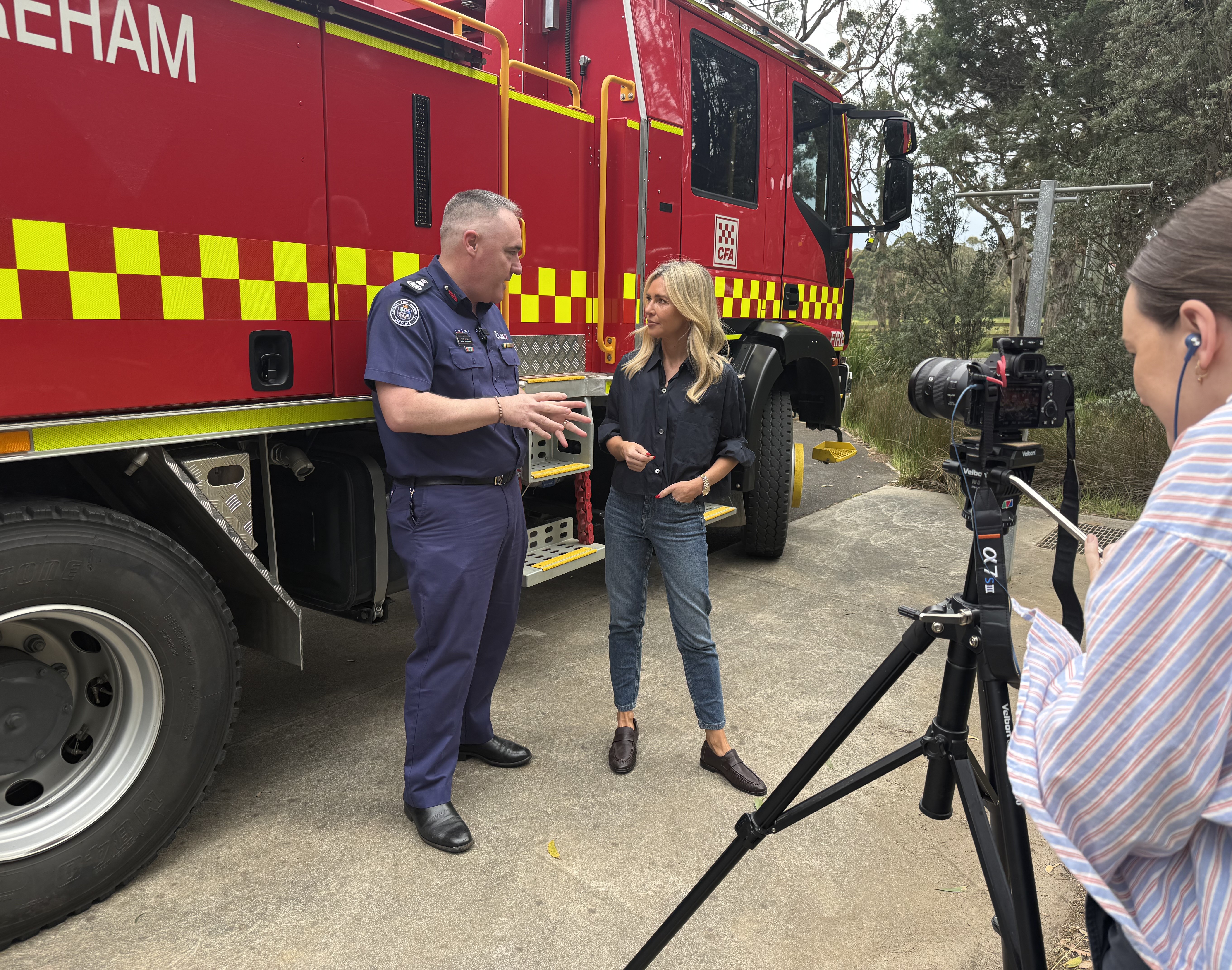 Chief Officer Jason Heffernan AFSM with Jacqui Felgate at the launch