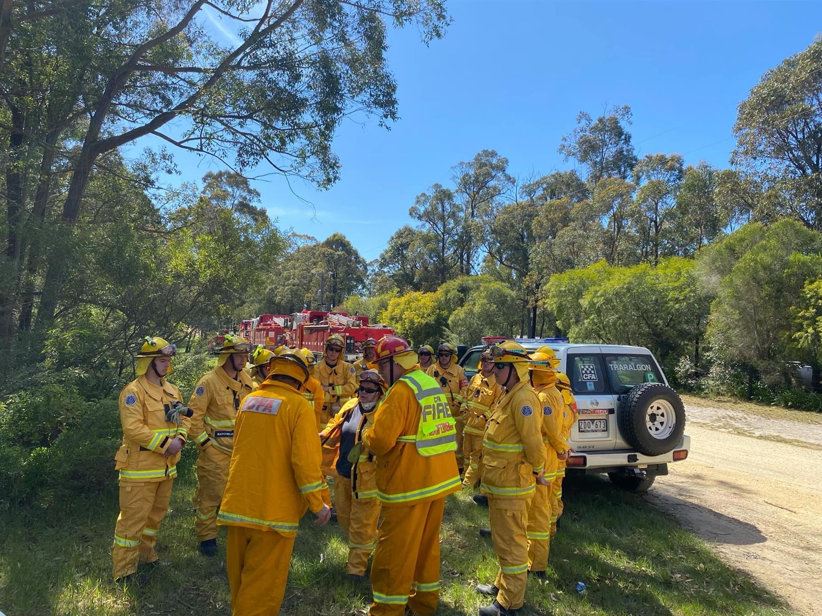 Strike Team Leader Briefing crews.