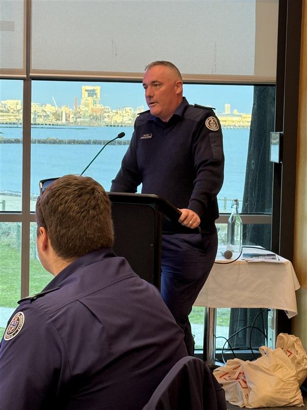 Jason Heffernan addressing the Emerging Young Leaders Mentoring Program participants