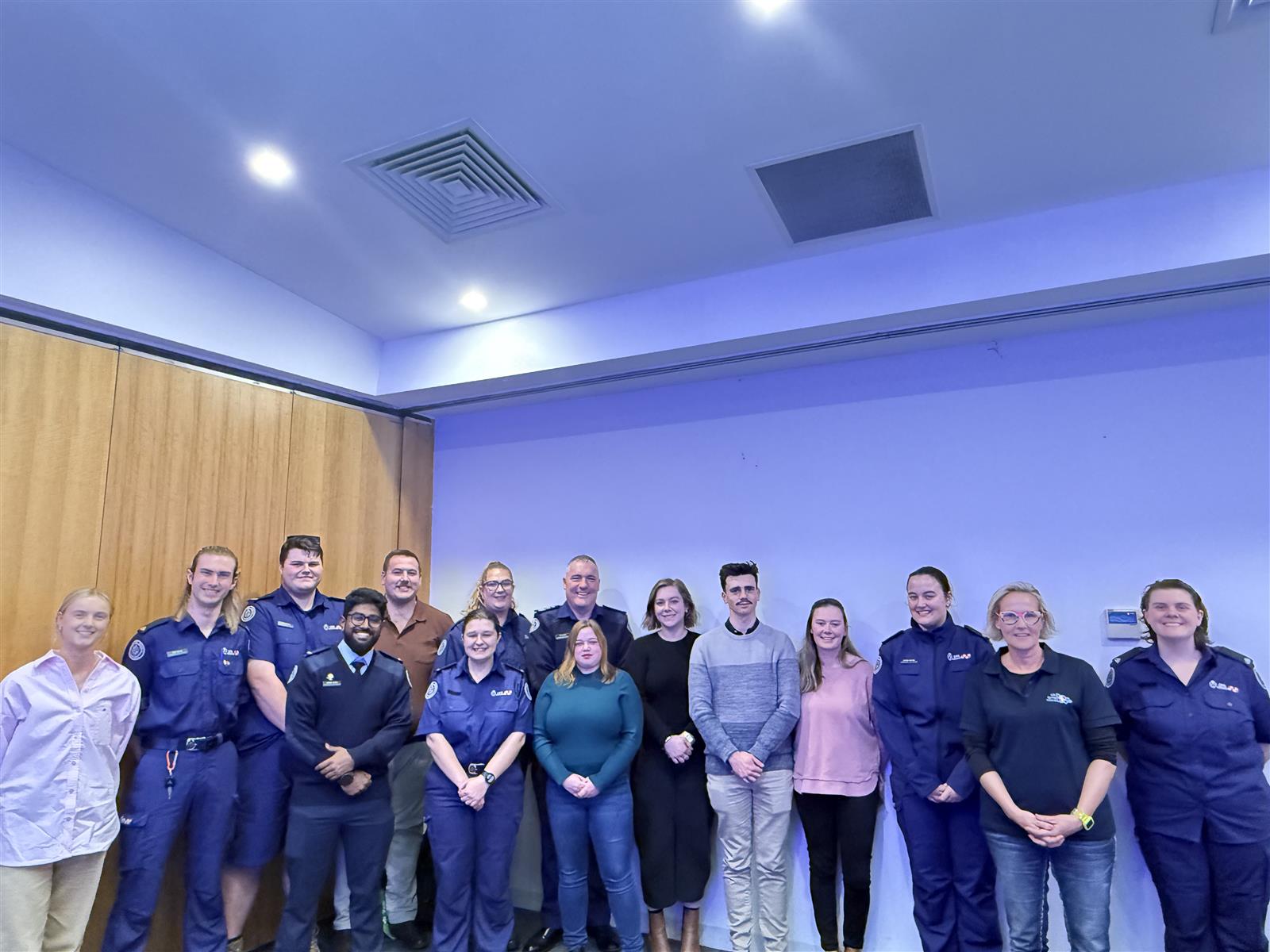 Emerging Young Leaders Mentoring Program participants with the Chief and LSV's Sam Dwyer