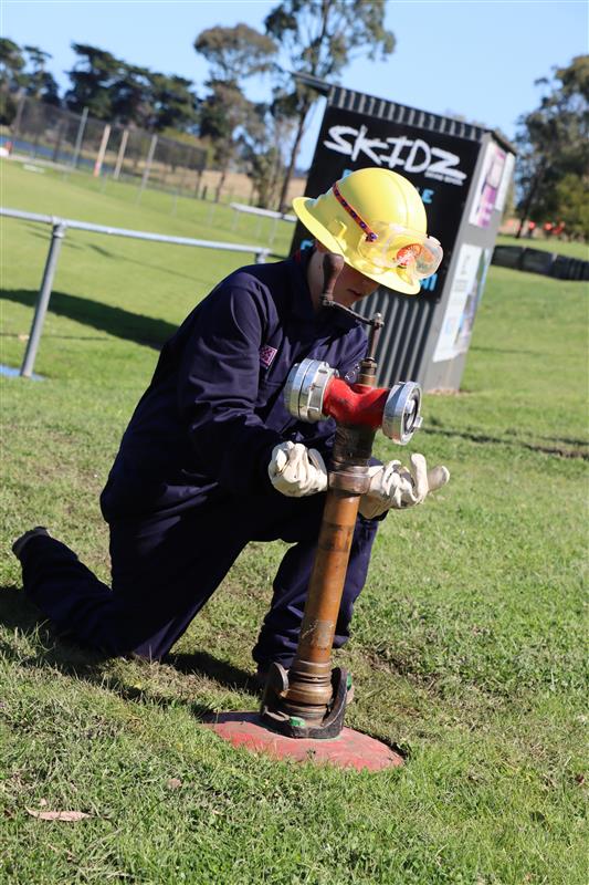 A Metung Junior in the Hydrant setting relay