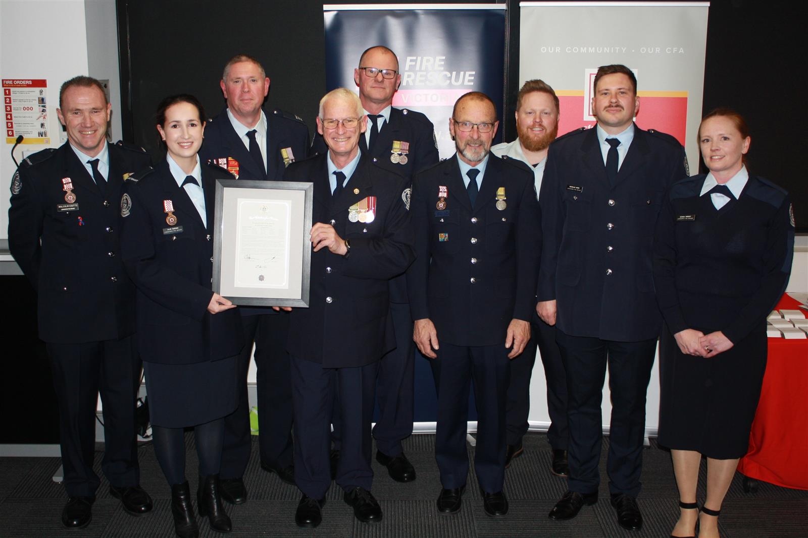 Langwarrin fire brigade members