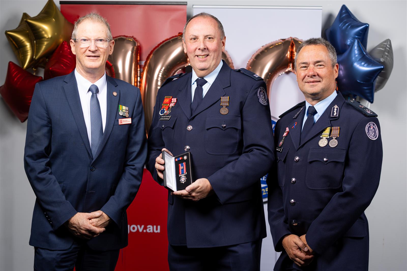 Graham Fountain with CEO Greg Leach and DCO Trevor Owen