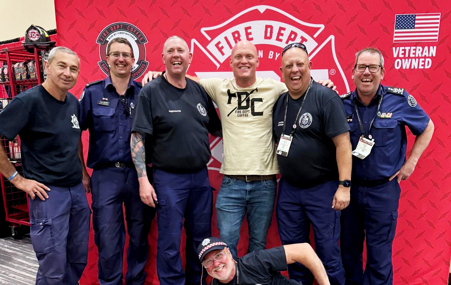 Volunteers at firefighter conference
