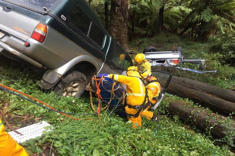 Driver rescued after collision in Belgrave