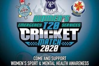 Play in the emergency services women's T20 cricket match