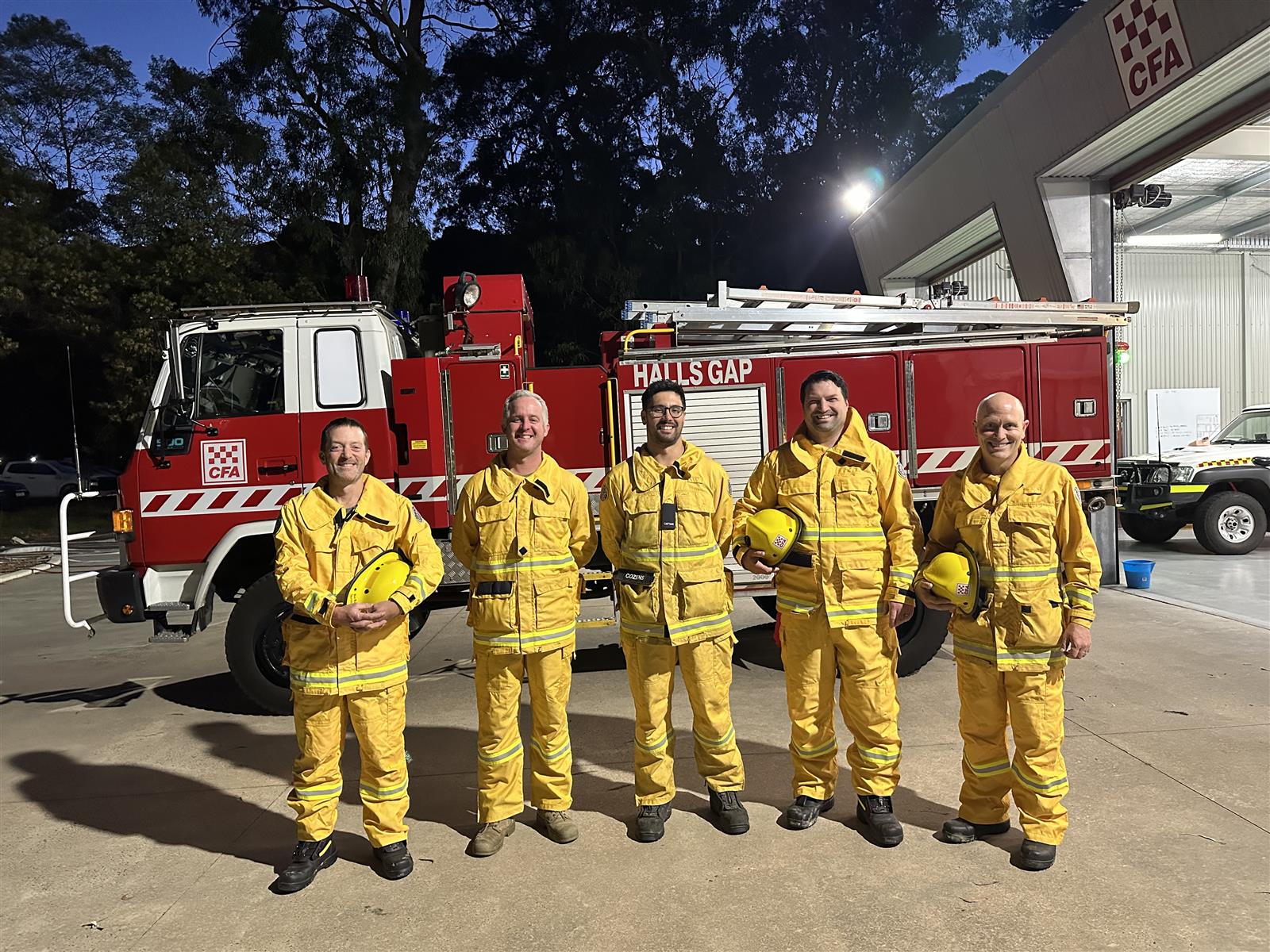 Left to Right: Matt Furlong, Dave Kingan, Captain Justin Cozens, Leighton Boyd, Shane Caruana.