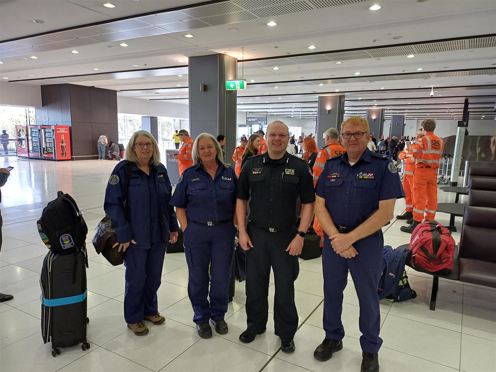 Left to Right Virgina Porter, Megan Angel, ACFO David Harris and Mark King AFSM.