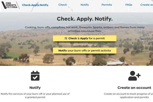 Online fire permit system launches for Victorians