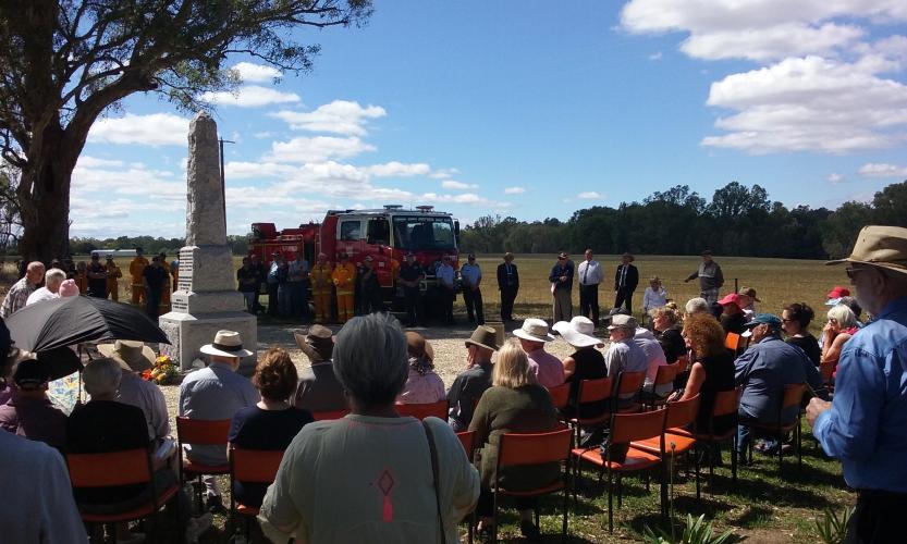 A large crowd attended the 75th anniversary Memorial service held on Saturday 22nd December 2018
